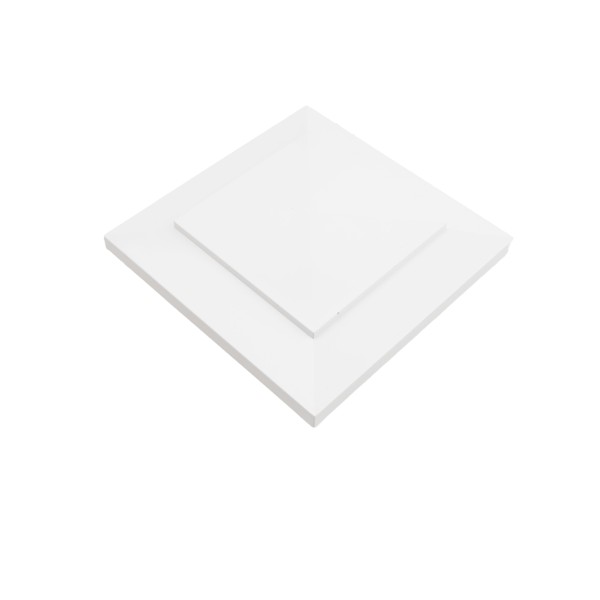 Durables 5" x 5" Square External Cape May Vinyl Post Cap for Vinyl Fence Posts (White)