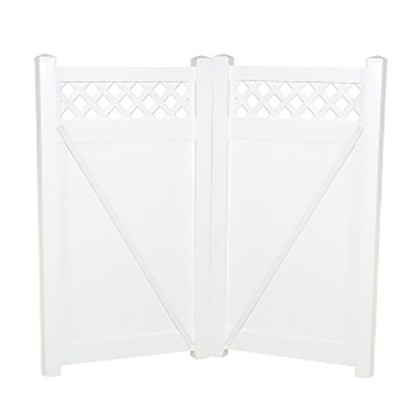 Durables 6' x 44.5" Canterbury Double Gate (Tan) - DTPR-LAT-6x44.5 (White Shown As Example)