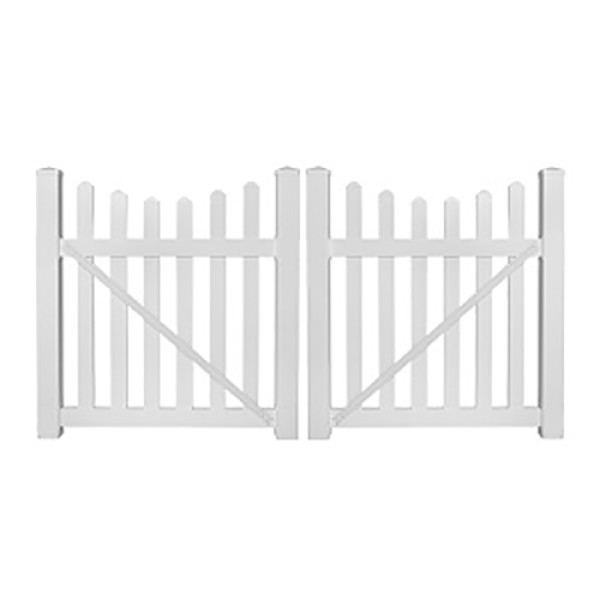 Durables 3' x 60" Darlington Double Gate (White) - DWPI-3SC-3X60