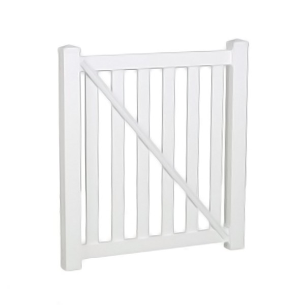 Durables 5' X 72" Waldston Pool Fence Single Gate (White) - SWPO-3-5X72
