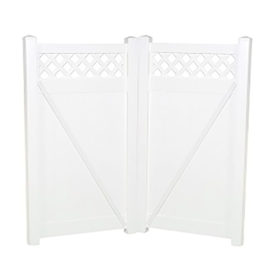 Durables 6' x 38.5" Canterbury Double Gate (Tan) - DTPR-LAT-6x38.5 (White Shown As Example)
