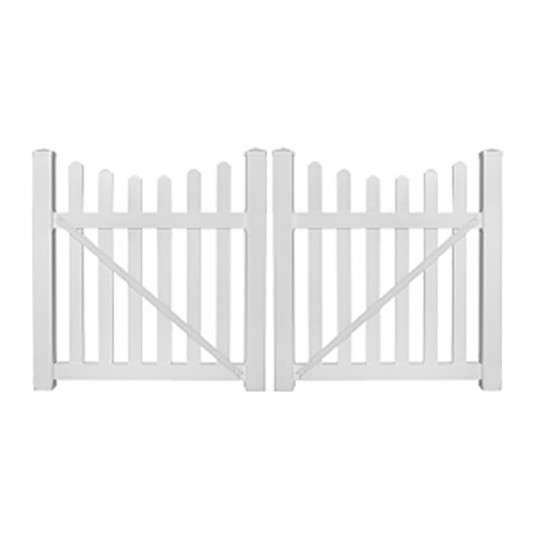 Durables 3' x 60" Darlington Double Gate (White) - DWPI-3SC-3X60