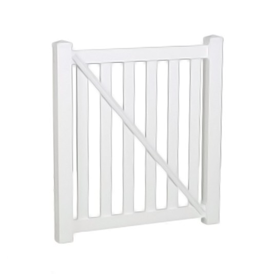 Durables 5' X 48" Waldston Pool Fence Single Gate (White) - SWPO-3-5X48