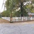 Durables 3-Rail Vinyl Ranch Rail Horse Fence with 7' Posts (Gray) - Priced Per Foot (White Shown As Example)