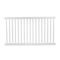 Durables 5' x 6' Gillingham Vinyl Pool Fence Section w/ Aluminum Insert in Bottom Rail (White) - PWPO-1.5-5x6