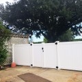 Durables 4' High Ashforth Privacy Fence (White) - Double Gate Installation Shown
