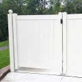 Durables 4' High Ashforth Privacy Fence (Tan) - Single Gate Installation (White Shown)