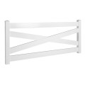 Durables Crossbuck Vinyl Ranch Rail Horse Fence with 7' Posts (Grey) - Priced Per Foot (White Shown As Example)