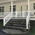 Durables 3' x 8' Harrington Vinyl Railing Stair Section With Top and Bottom Rail Aluminum Insert (White) - WWR-T36-S8S