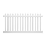Durables 4' High Burton Vinyl Picket Fence (White)