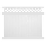 Durables 8' High Canterbury Vinyl Privacy Fence (White)