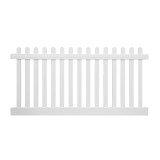 Durables 3' x 6' Burton Vinyl Picket Fence Section (White) 