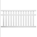 Durables 5' x 8' Waldston Vinyl Pool Fence Section With Aluminum Insert in Bottom Rail (White) 