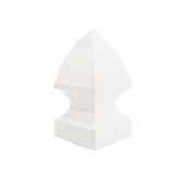 Durables 4" x 4" Sq. Gothic Vinyl Post Cap For Vinyl Fence Posts (White)