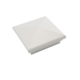 Durables 4" x 4" Sq. Neptune Vinyl Post Cap For Vinyl Fence Posts (White)