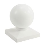 Durables 4" x 4" Sq. Ball Vinyl Post Cap For Vinyl Fence Posts (Tan)