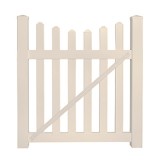 Durables 4' x 48" Darlington Vinyl Picket Fence Single Gate With Hardware (Tan) 