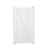 Durables 6' x 62 1/8" Wendell Vinyl Privacy Fence Single Gate With Hardware (White) 