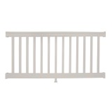 Durables 3 1/2' x 6' Harrington Vinyl Railing Straight Section With Top Rail Aluminum Insert (Tan) 