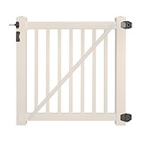 Durables 5' x 60" Gillingham Vinyl Pool Fence Single Gate With Hardware (Tan) 