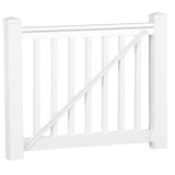 Durables 3 1/2' x 5' Harrington Vinyl Railing Single Gate With Hardware (White) 
