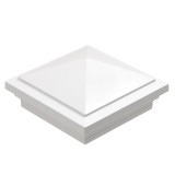 Durables 4" x 4" Sq. External Haven Vinyl Post Cap For Vinyl Fence Posts (White)