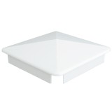 Durables 4" x 4" Sq. Internal Vinyl Post Cap For Vinyl Fence Posts (White)