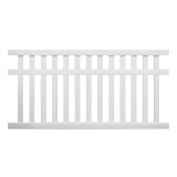Durables 5' x 6' Waldston Vinyl Pool Fence Section With Aluminum Insert in Bottom Rail (Tan) 