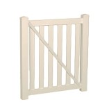 Durables 5' X 48" Waldston Vinyl Pool Fence Single Gate With Hardware (Tan) 