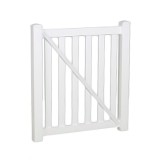 Durables 5' X 48" Waldston Vinyl Pool Fence Single Gate With Hardware (White) 
