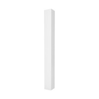 Durables 3 1/2' High Kirklees Vinyl Railing With Round Black Aluminum Spindles (White)