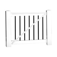 Durables 3' High Kirklees Vinyl Railing With Round Black Aluminum Spindles (Tan)