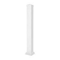 Durables 3 1/2' High Kirklees Vinyl Railing With Round Black Aluminum Spindles (White)