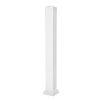 Durables 3 1/2' High Kirklees Vinyl Railing With Round Black Aluminum Spindles (White)