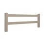 Durables 2-Rail Vinyl Ranch Rail Horse Fence with 5' Posts (Khaki) - Priced Per Foot