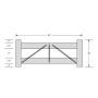 Durables 2-Rail DIY Vinyl Horse Fence Gate Kit (Up To 8' Wide) - White