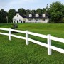Durables 2-Rail Vinyl Ranch Rail Horse Fence with 5' Posts (Gray) - Priced Per Foot