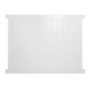 Durables 5' x 6' Ashforth Privacy Vinyl Fence Section With Aluminum Insert in Bottom Rail (White) 