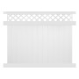 Durables 5' x 8' Canterbury Privacy Vinyl Fence Section With Aluminum Insert in Bottom Rail (White) 