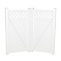 Durables 5' x 125" Canterbury Vinyl Fence Double Gate With Hardware (White) 