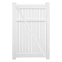 Durables 5' x 46" Milton Semi-Privacy Vinyl Fence Gate With Hardware (White) 