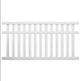 Durables 5' x 8' Waldston Vinyl Pool Fence Section With Aluminum Insert in Bottom Rail (White) 