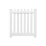 Durables 3' x 48" Burton Vinyl Picket Fence Single Gate With Hardware (White) 