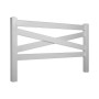 Durables Crossbuck Vinyl Ranch Rail Horse Fence with 7.5' Posts (Gray) - Priced Per Foot