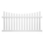 Durables 4' x 6' Darlington Vinyl Picket Fence Section With Aluminum Insert in Bottom Rail (White) 