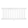 Durables 3' x 8' Harrington Vinyl Railing Straight Section With Top Rail Aluminum Insert (White) 