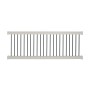 Durables 3 1/2' x 8' Kirklees Vinyl Railing Straight Section With Round Black Aluminum Spindles (Tan) 