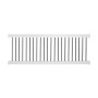 Durables 3' x 8' Kirklees Vinyl Railing Straight Section With Round Black Aluminum Spindles (White) 
