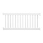 Durables 3' x 8' Waltham Vinyl Railing Straight Section With Top Rail Aluminum Insert (White) 