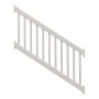 Durables 3' x 6' Waltham Vinyl Railing Stair Section With Top and Bottom Rail Aluminum Insert (Tan) 
